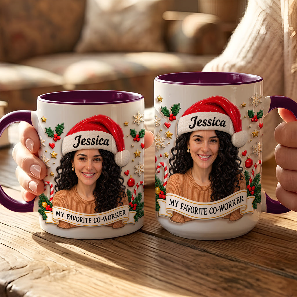 Best Christmas Gift For Co-workers - Personalized Colleague 3D Printed Accent Mug