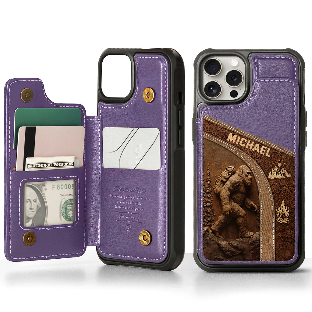 Sasquatch - Personalized Hiking Wallet Phone Case