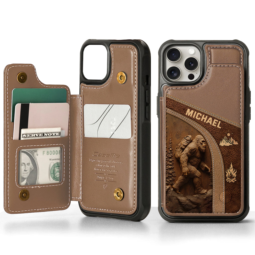 Sasquatch - Personalized Hiking Wallet Phone Case