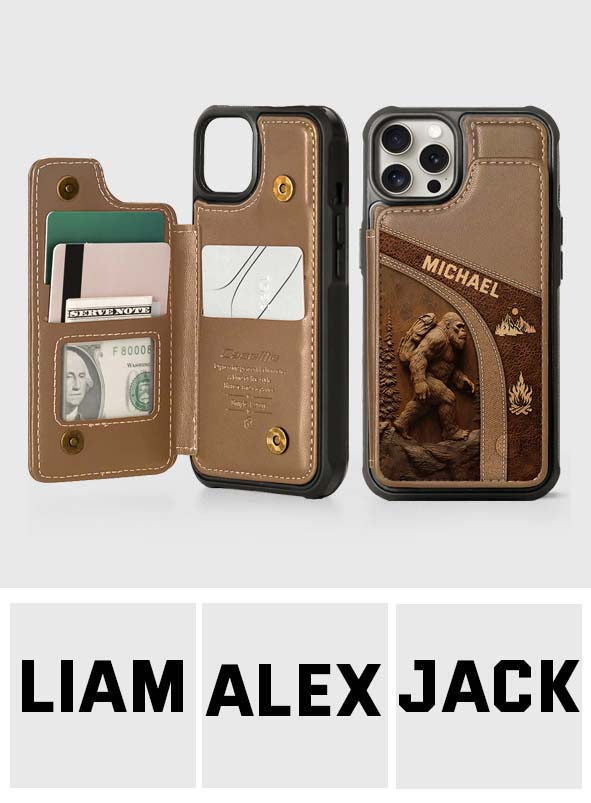 Sasquatch - Personalized Hiking Wallet Phone Case