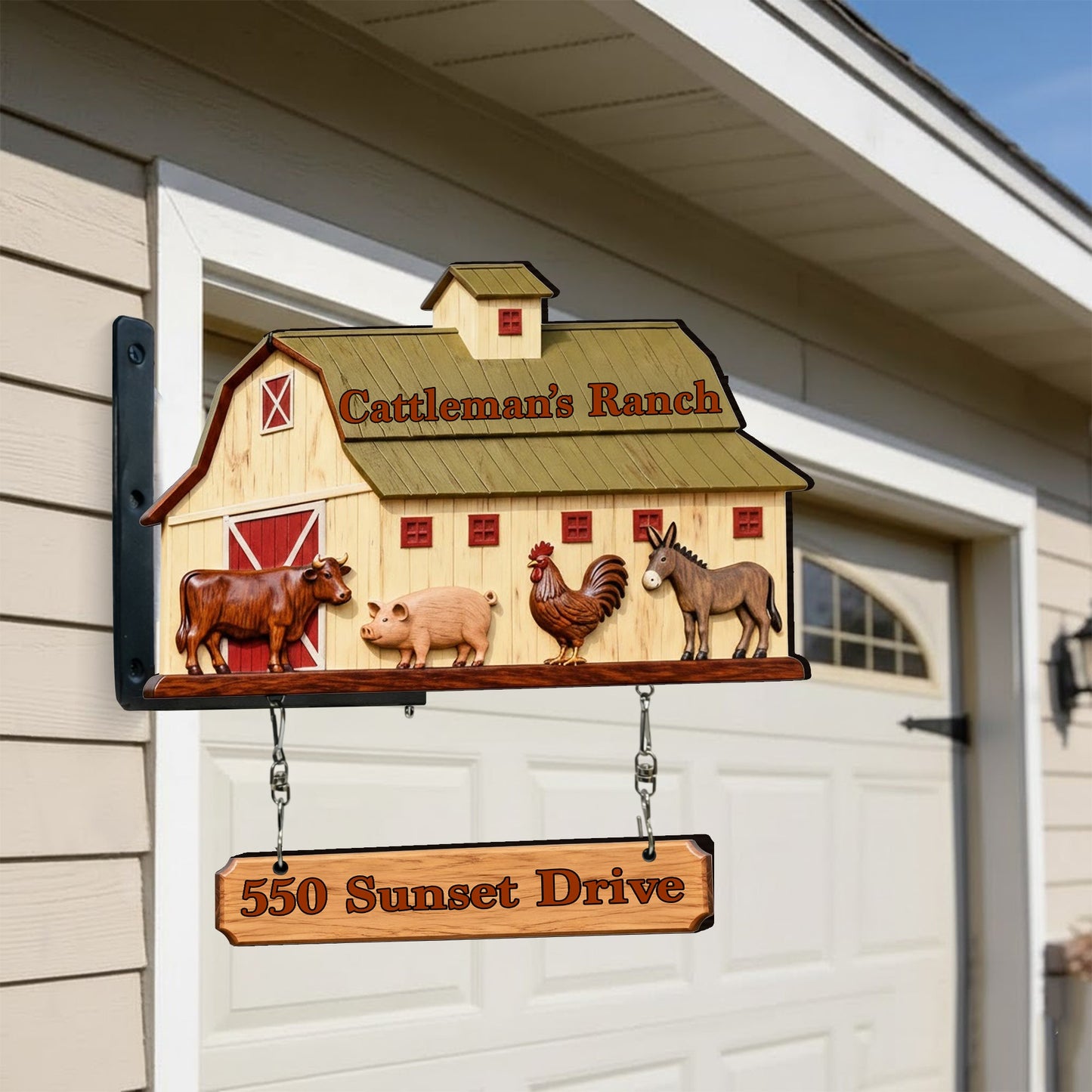 Farm Life - Personalized Farmer Wooden Wall Mount Sign