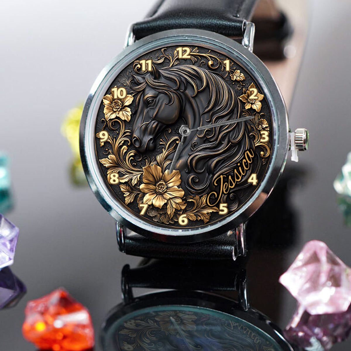 Liebe Pferde – Personalisierte Pferdehanduhr