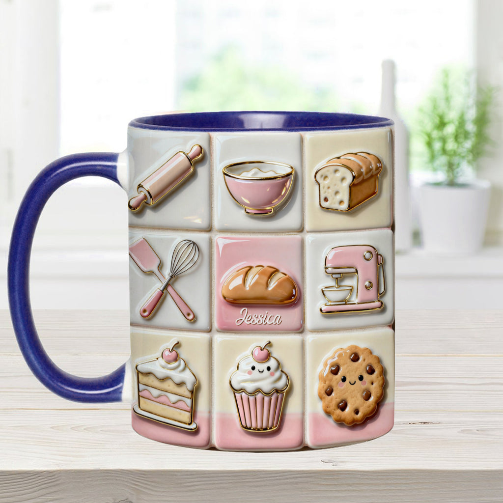 Love Baking Pink – Personalisierte Tasse mit Backmotiv