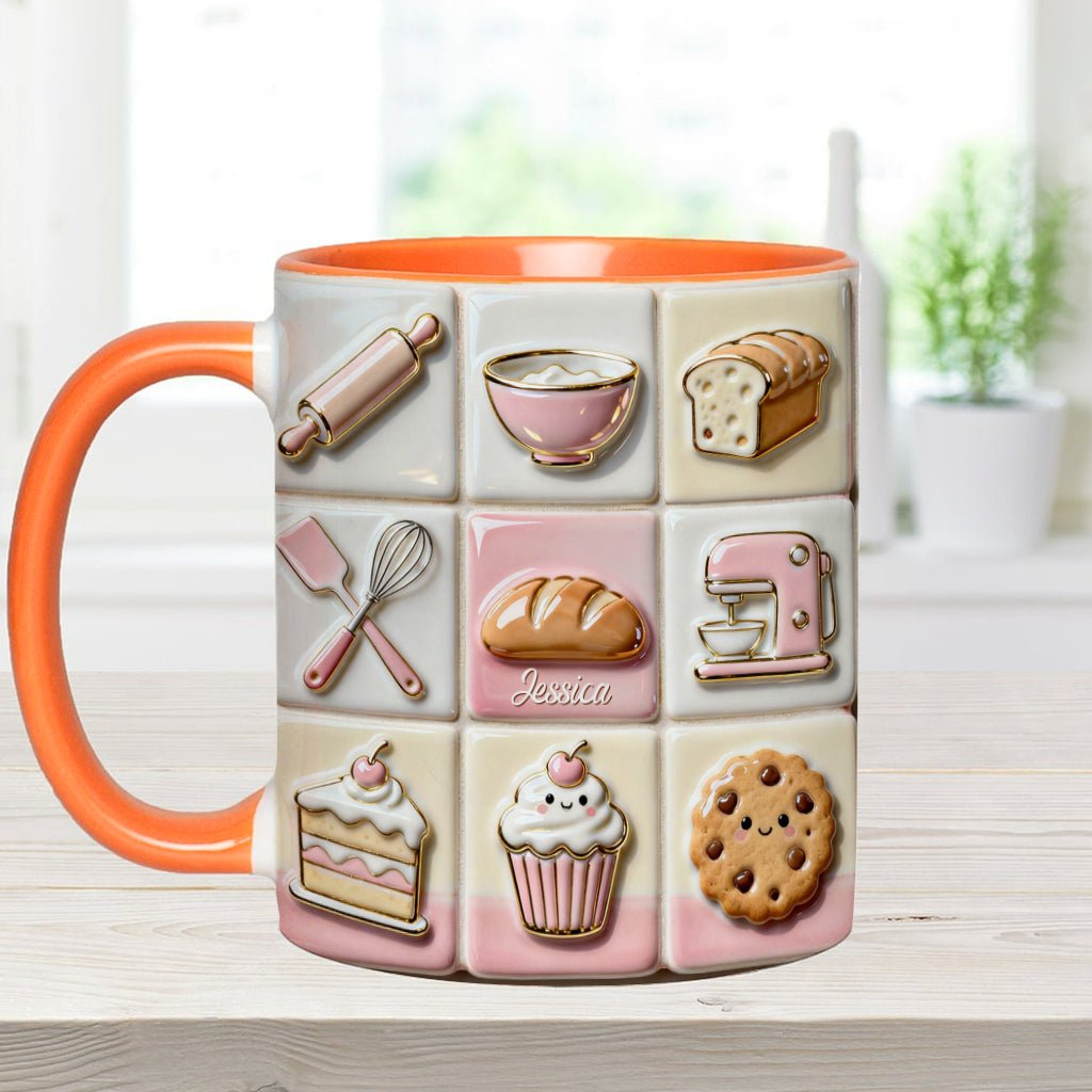 Love Baking Pink – Personalisierte Tasse mit Backmotiv