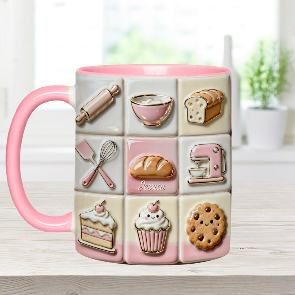 Love Baking Pink – Personalisierte Tasse mit Backmotiv