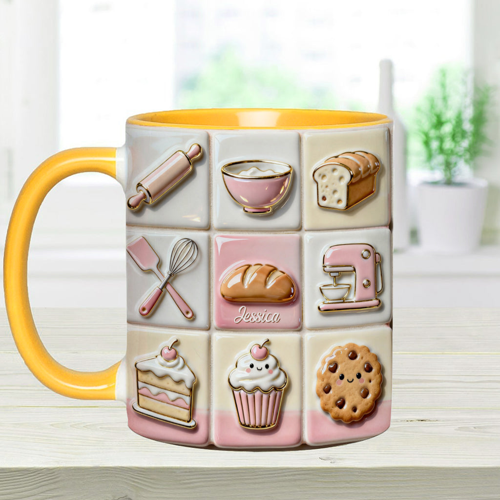 Love Baking Pink – Personalisierte Tasse mit Backmotiv