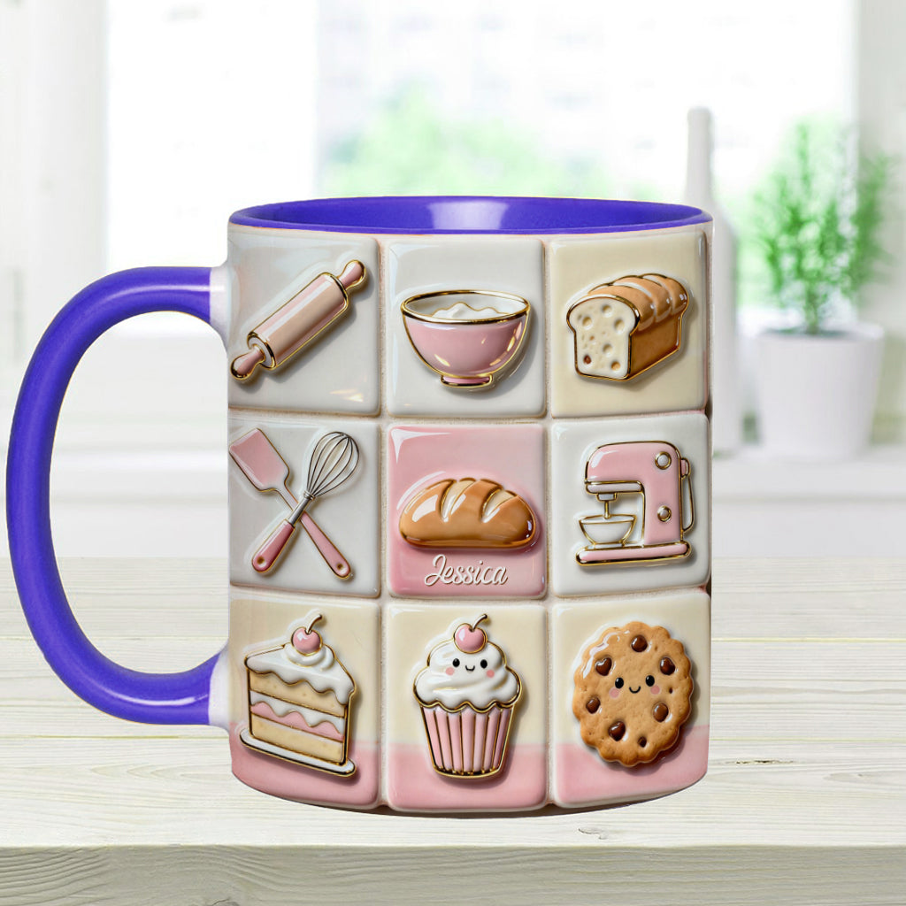 Love Baking Pink – Personalisierte Tasse mit Backmotiv