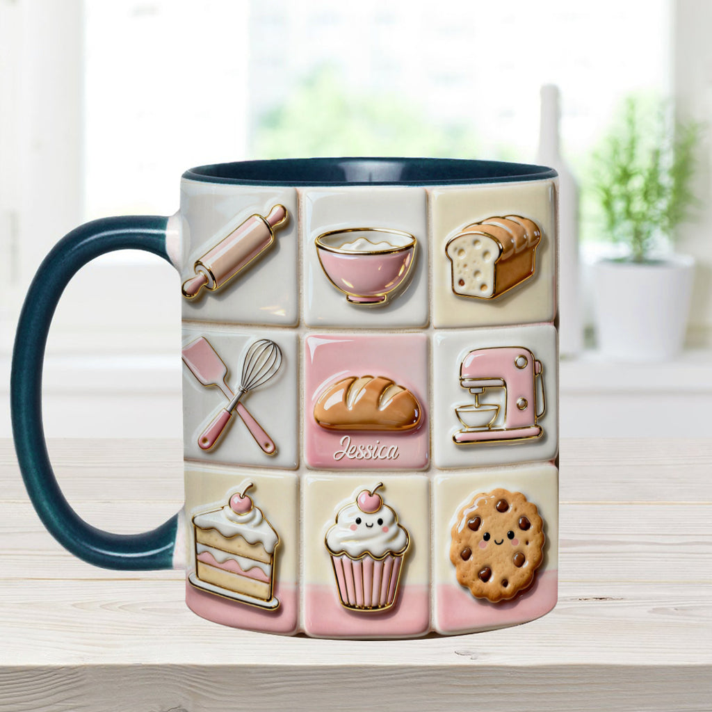 Love Baking Pink – Personalisierte Tasse mit Backmotiv