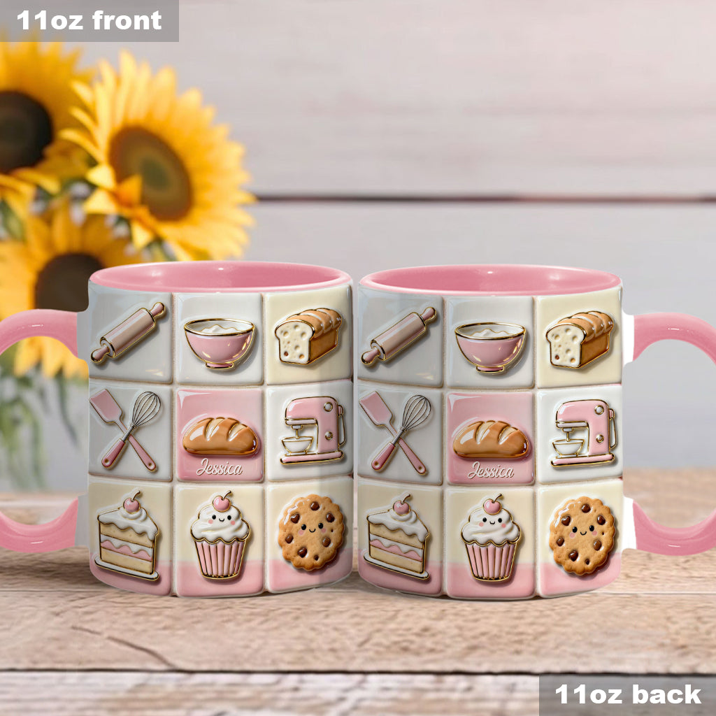 Love Baking Pink – Personalisierte Tasse mit Backmotiv