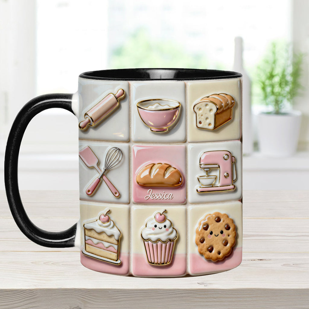 Love Baking Pink – Personalisierte Tasse mit Backmotiv