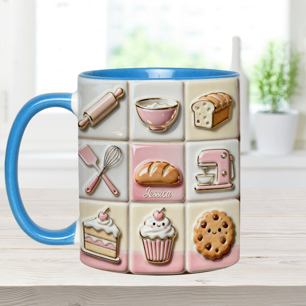 Love Baking Pink – Personalisierte Tasse mit Backmotiv