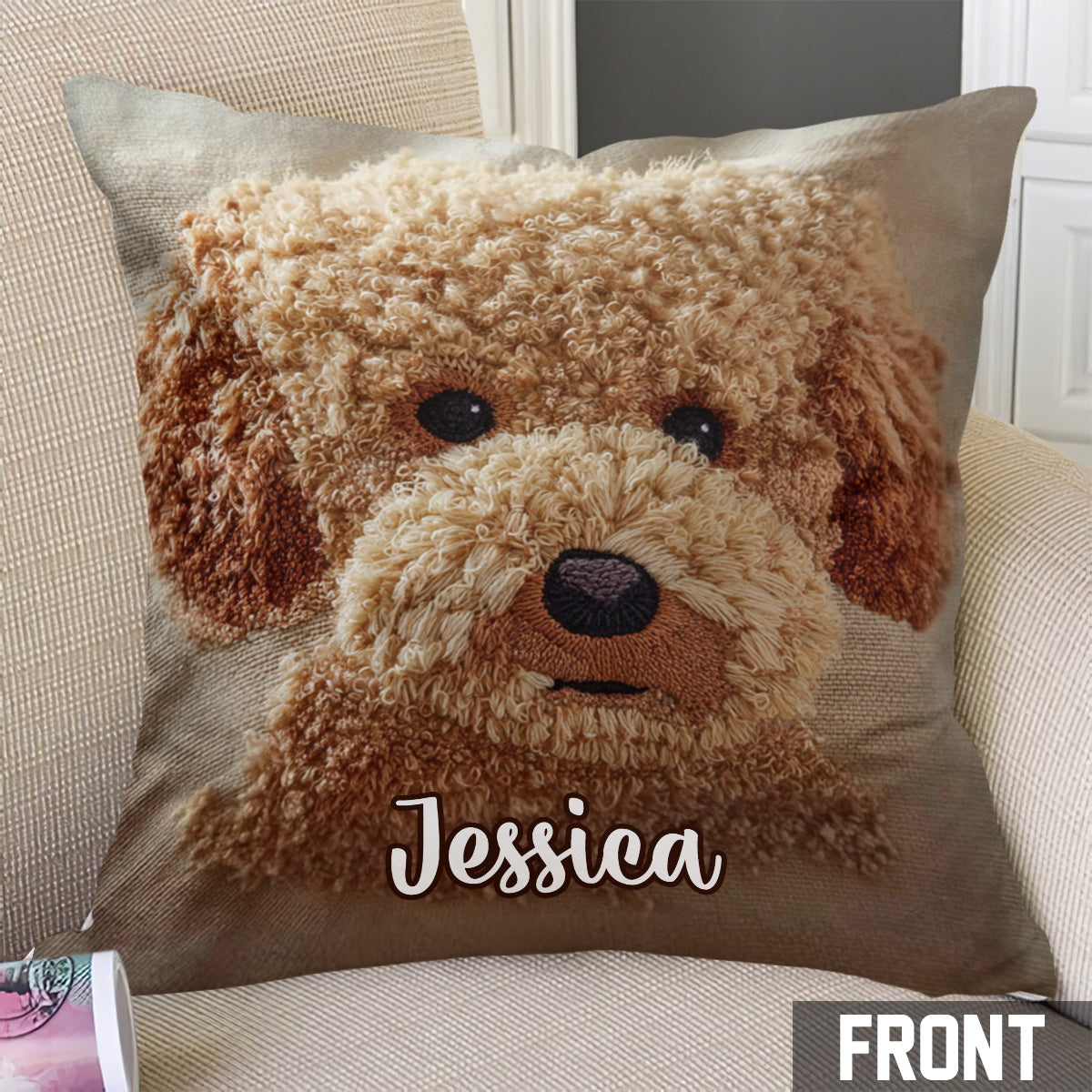 Poodle Lovers - Personalized Poodles Throw Pillow