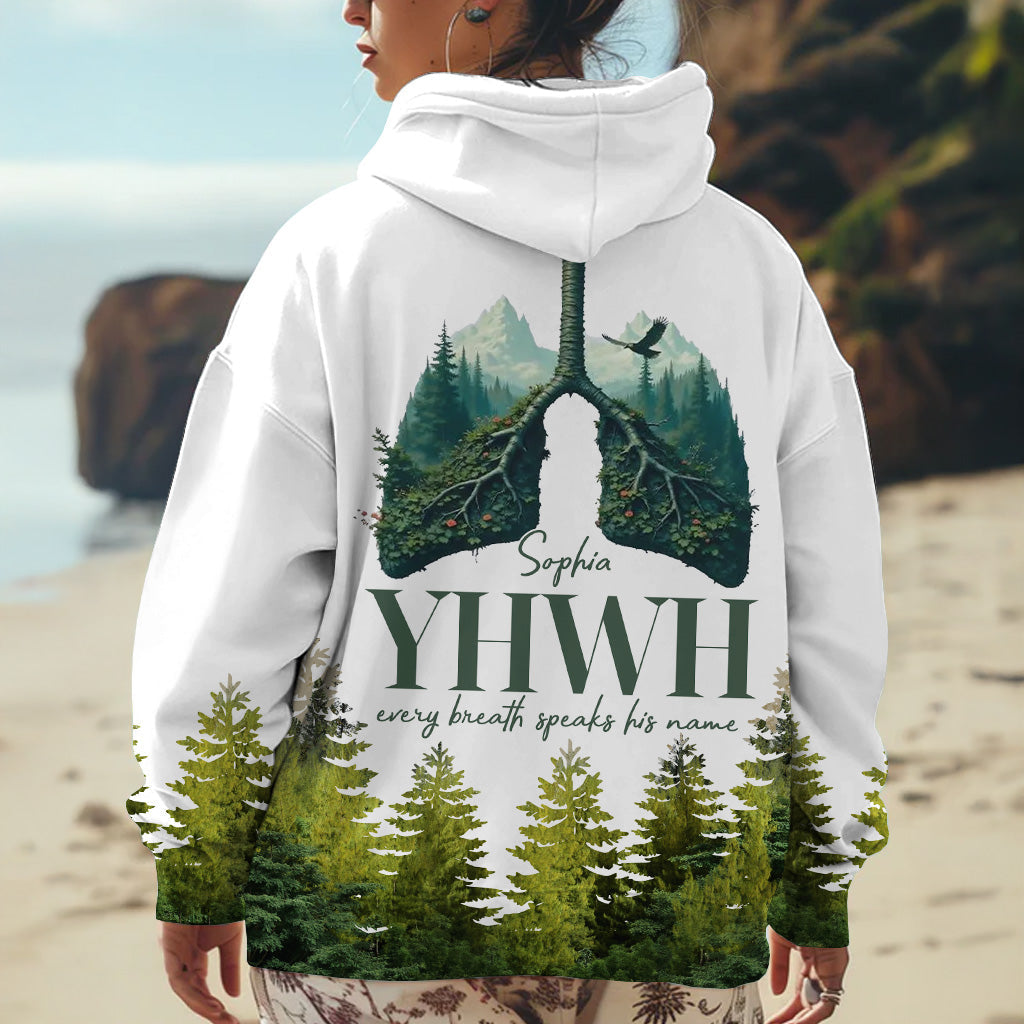 YHWH spricht seinen Namen - Personalisiertes christliches Allover-Shirt