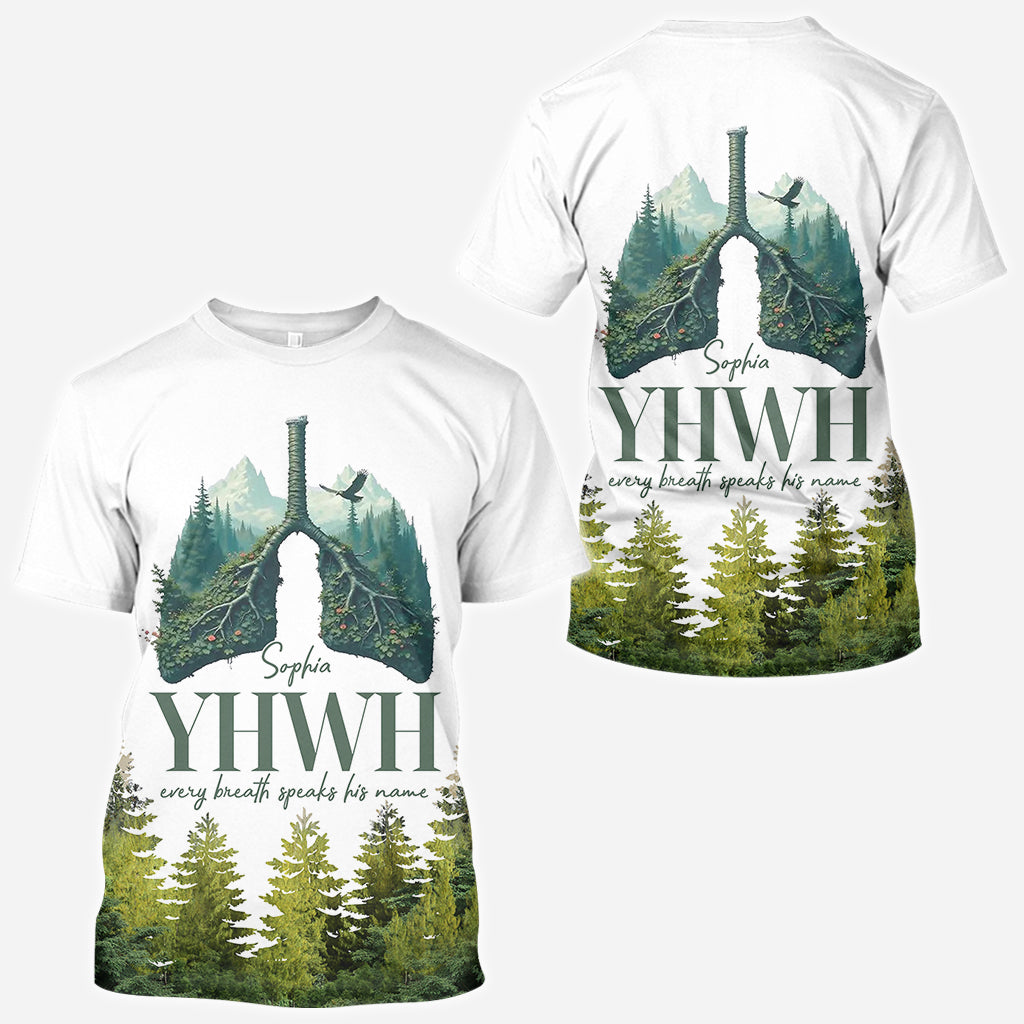 YHWH spricht seinen Namen - Personalisiertes christliches Allover-Shirt