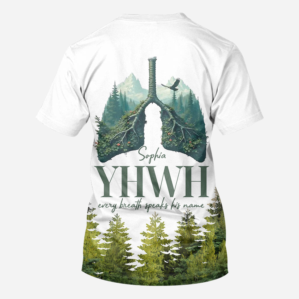 YHWH spricht seinen Namen - Personalisiertes christliches Allover-Shirt