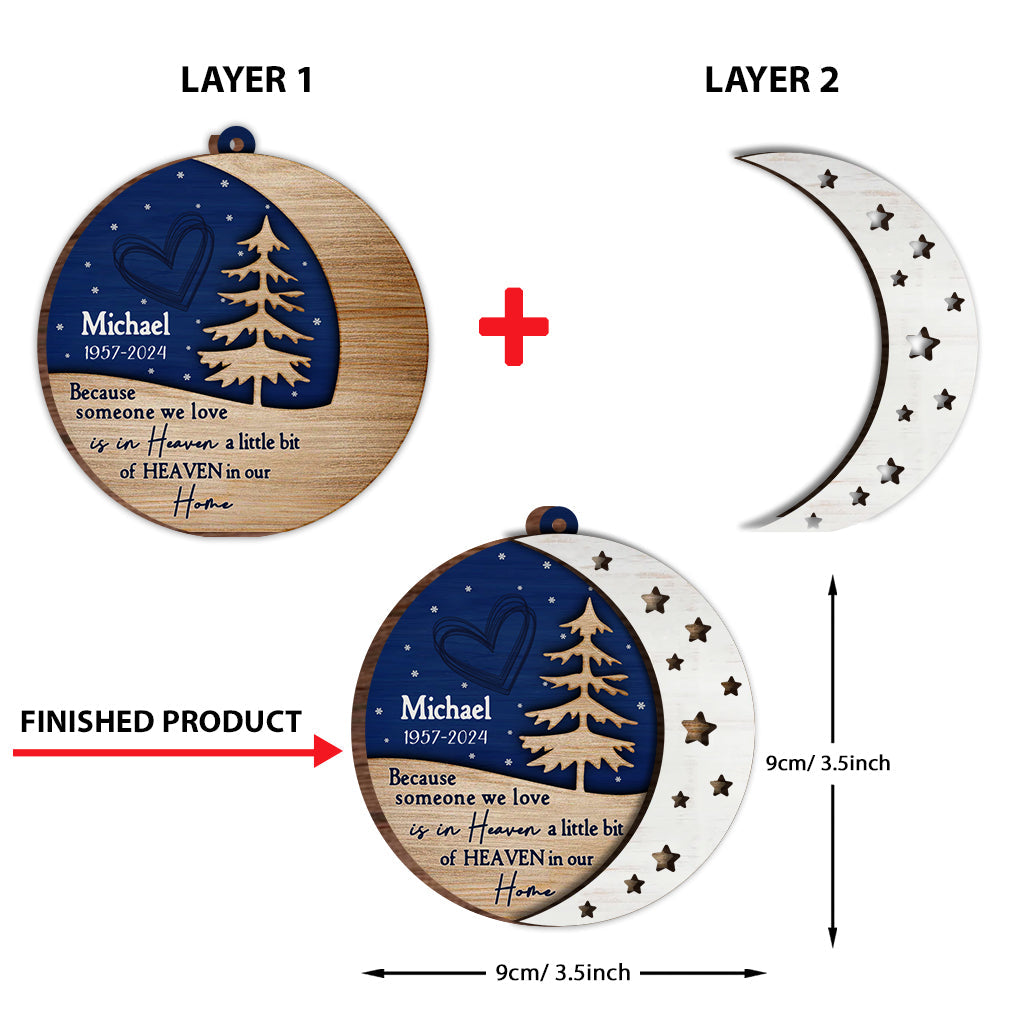 Der Himmel sieht anders aus, wenn ein geliebter Mensch stirbt – Personalisierte Gedenk-Holzfigur, 2-lagig
