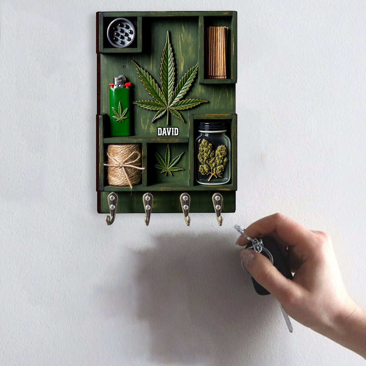 Magic Leaf – Personalisierter, individuell geformter Hängeständer für Cannabis