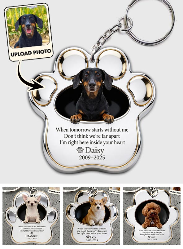 Gedenkpfote – personalisierter Hunde-Schlüsselanhänger