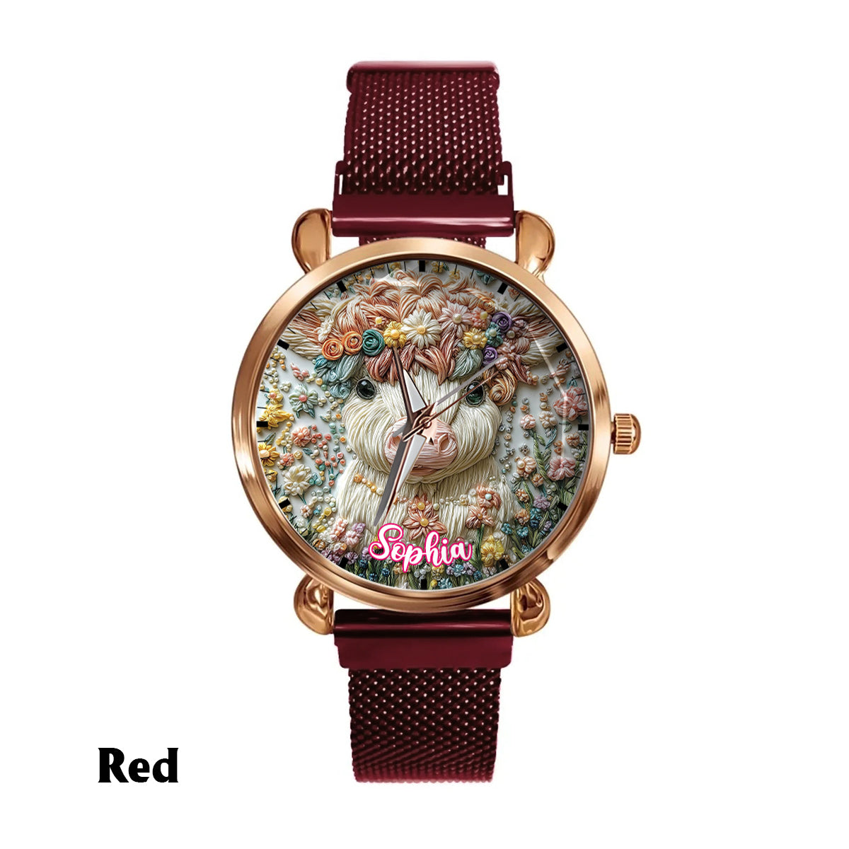 Beautiful Highland Cow - Personalized Highland Cow Women Hand Watch
