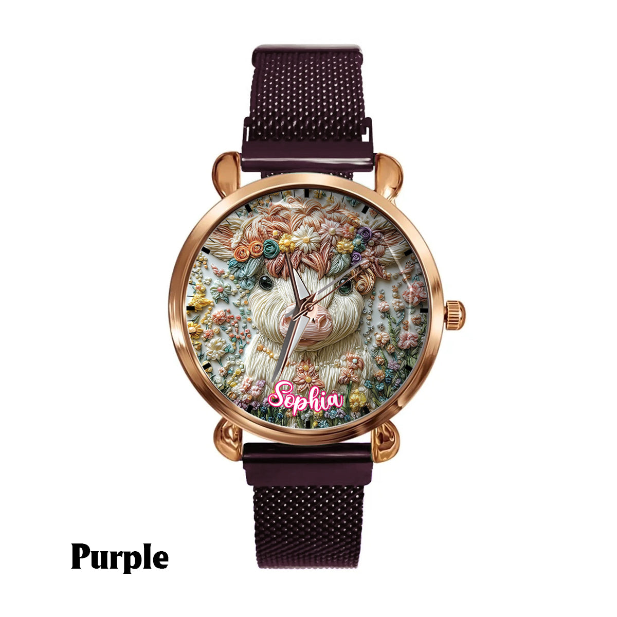 Beautiful Highland Cow - Personalized Highland Cow Women Hand Watch