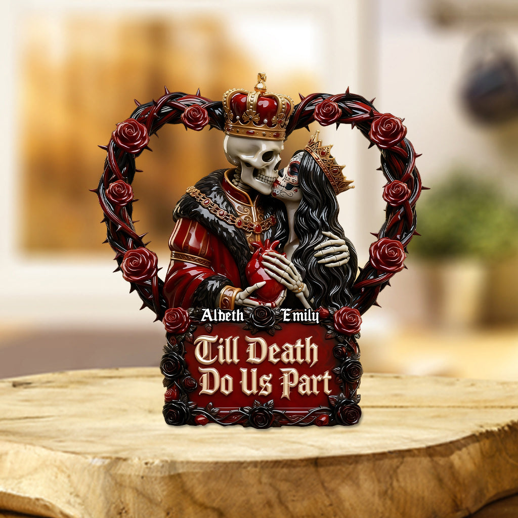 Bis wir Geister sind – Personalisierte Acrylplakette für Paare in individueller Form