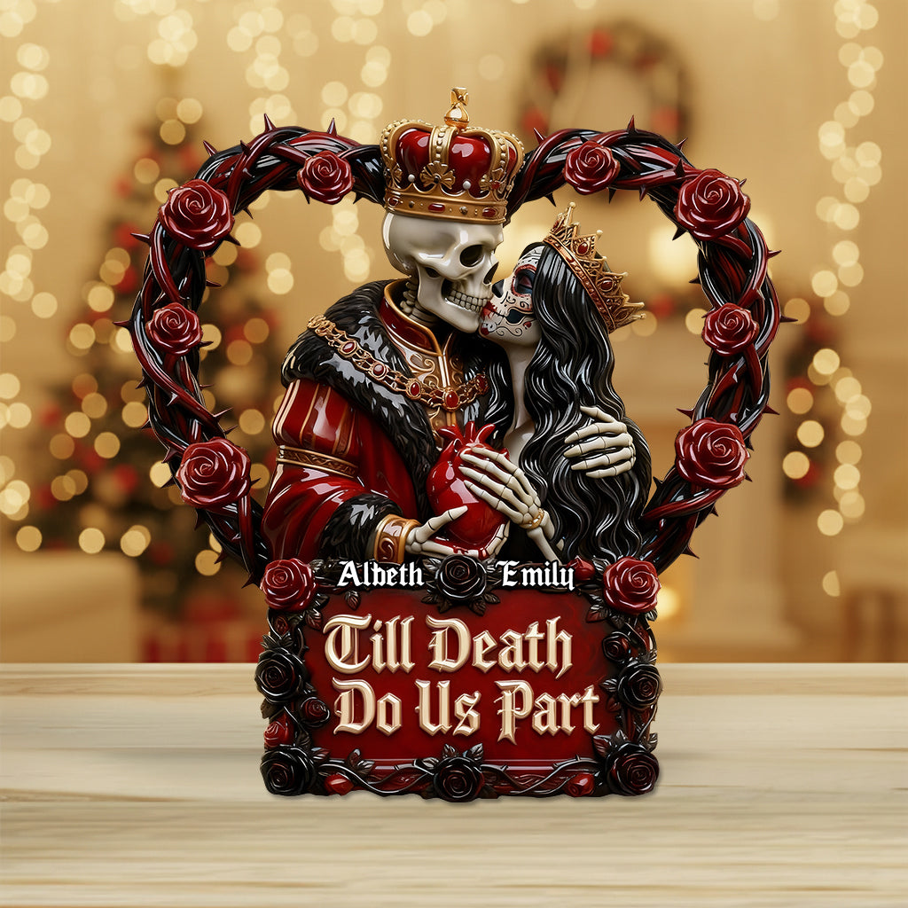 Bis wir Geister sind – Personalisierte Acrylplakette für Paare in individueller Form