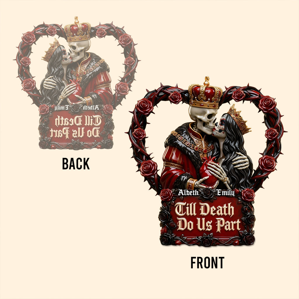 Bis wir Geister sind – Personalisierte Acrylplakette für Paare in individueller Form