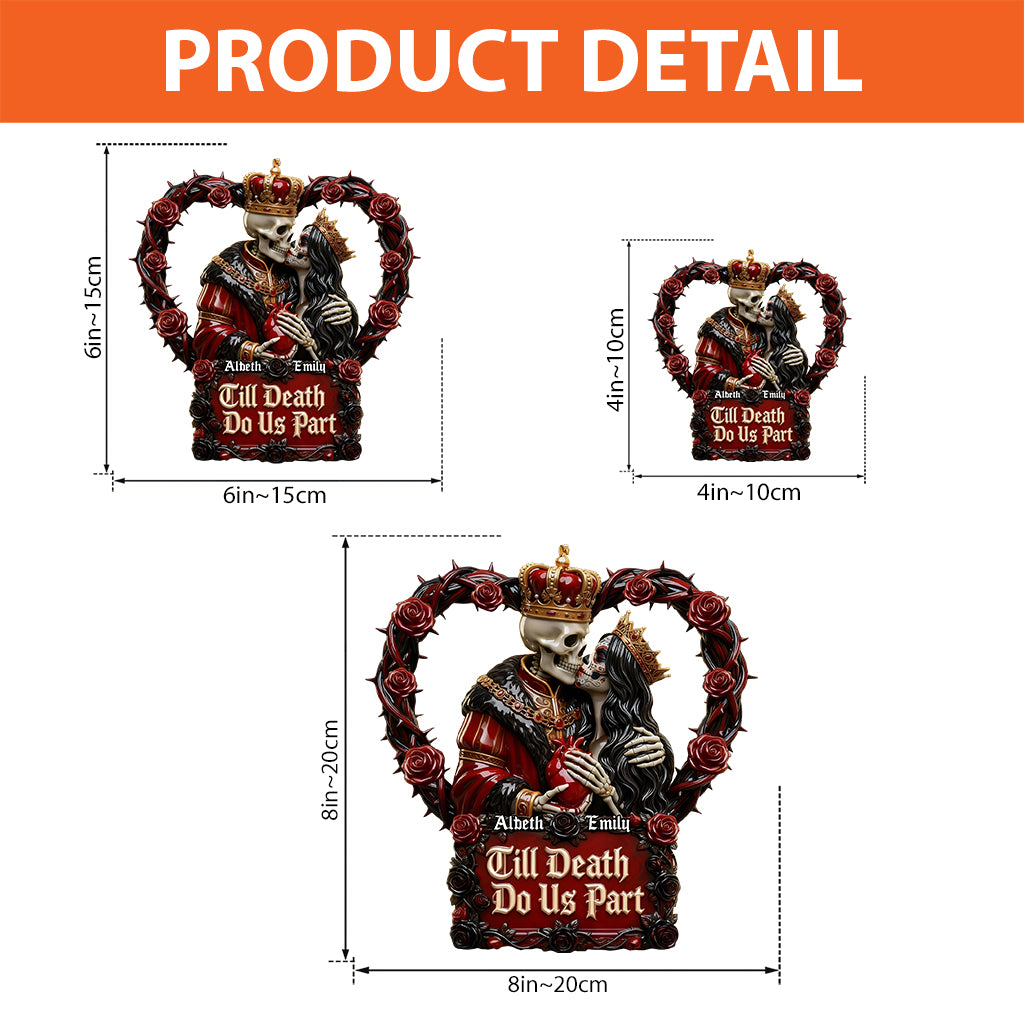 Bis wir Geister sind – Personalisierte Acrylplakette für Paare in individueller Form