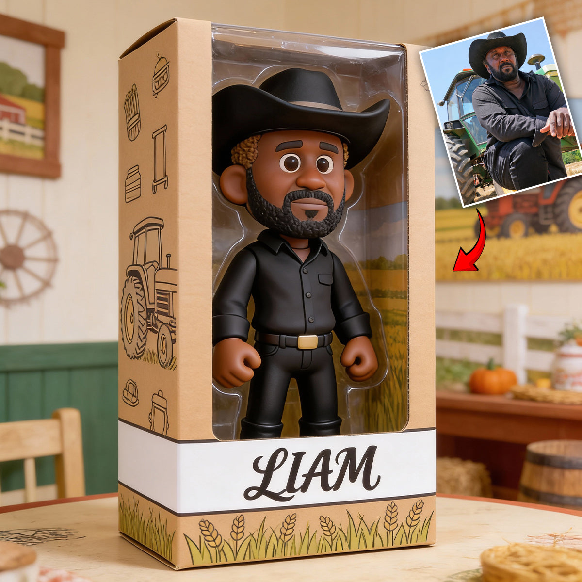 Geschenke für Landwirte – Personalisierte Acrylplakette in individueller Form für Landwirte