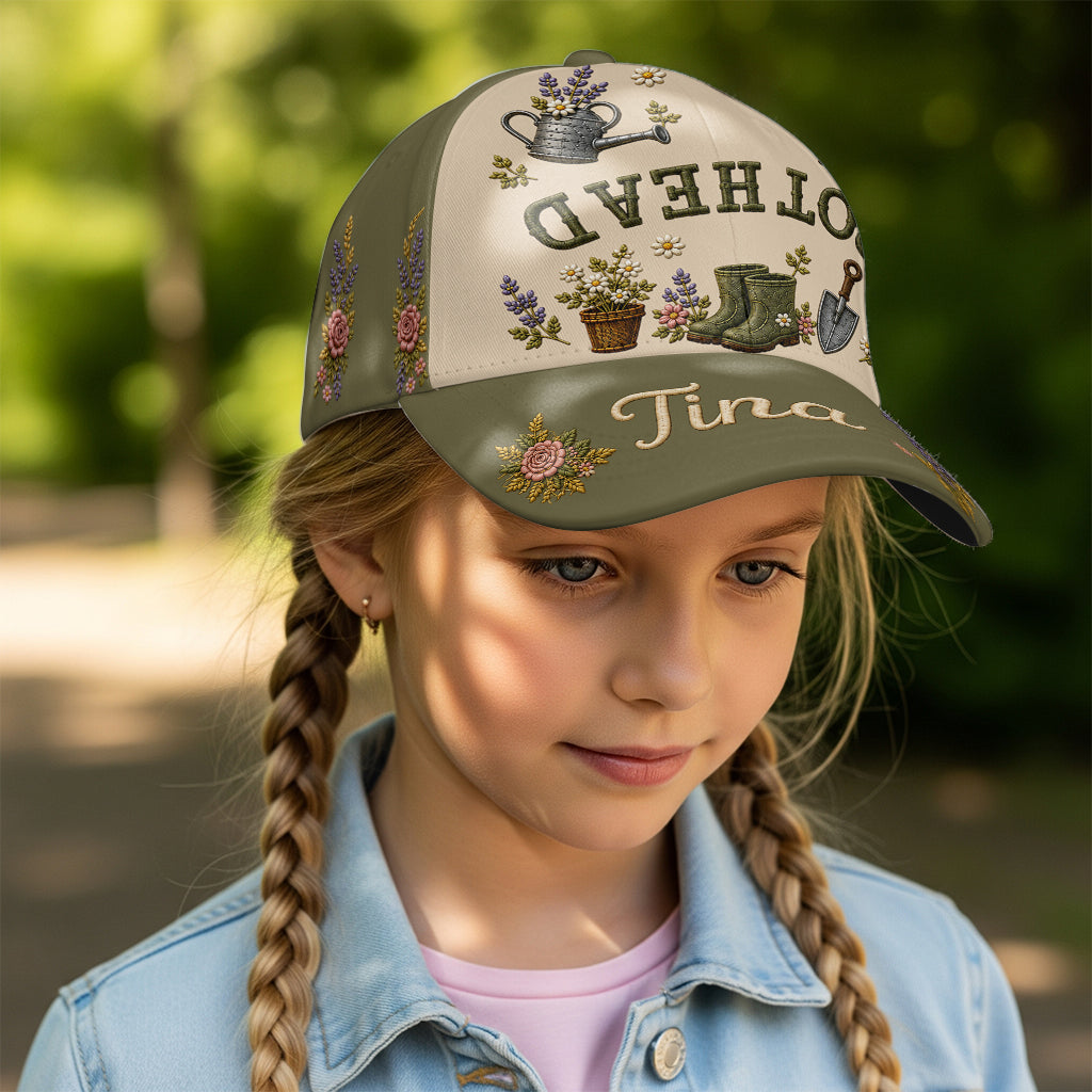 Pot Head Funny Upside Down Text - Personalized Gardening Classic Cap