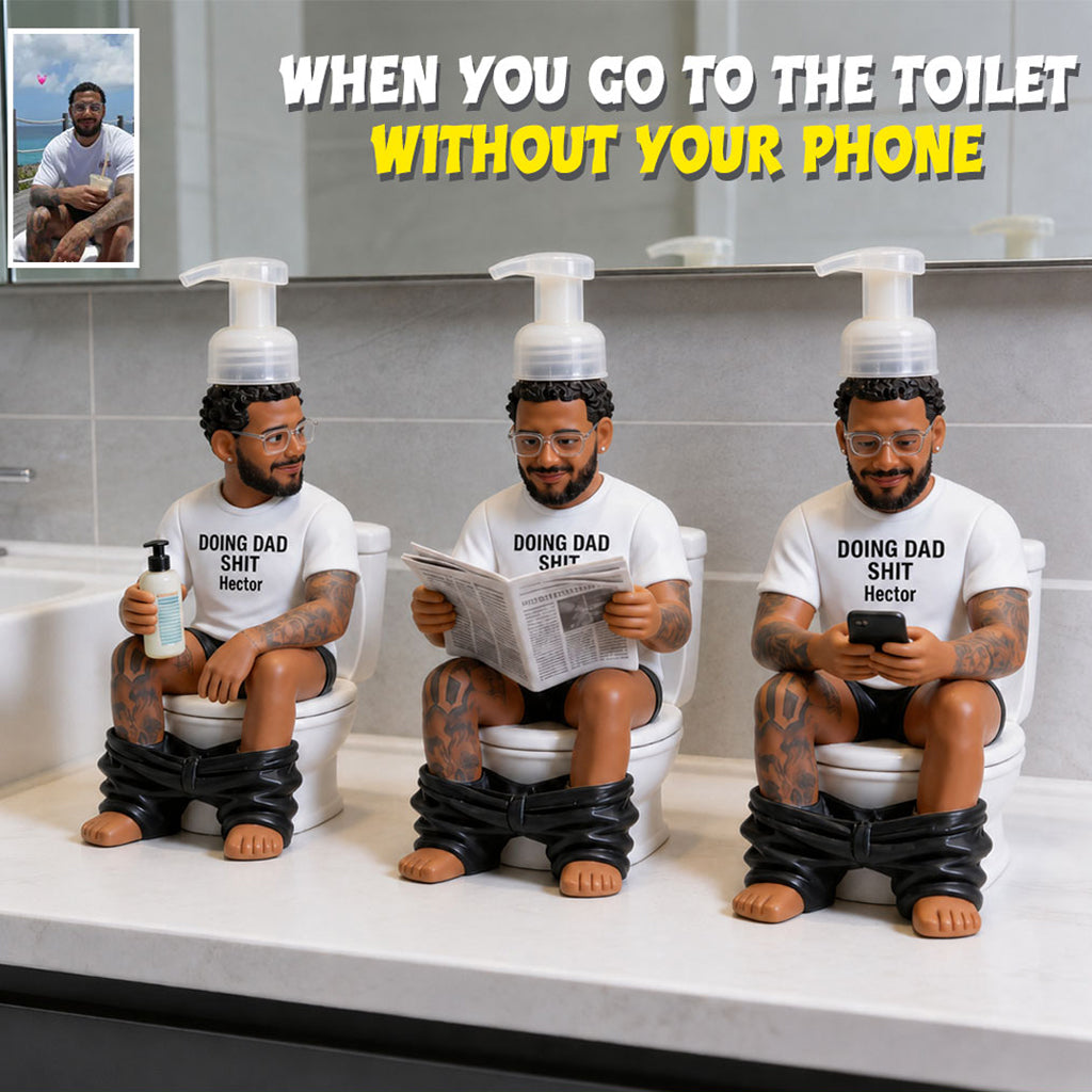 Mach Dad Sh*t, Lustiges Set aus drei Badezimmer-Spendern, Vatertagsgeschenk - Personalisierter Spender