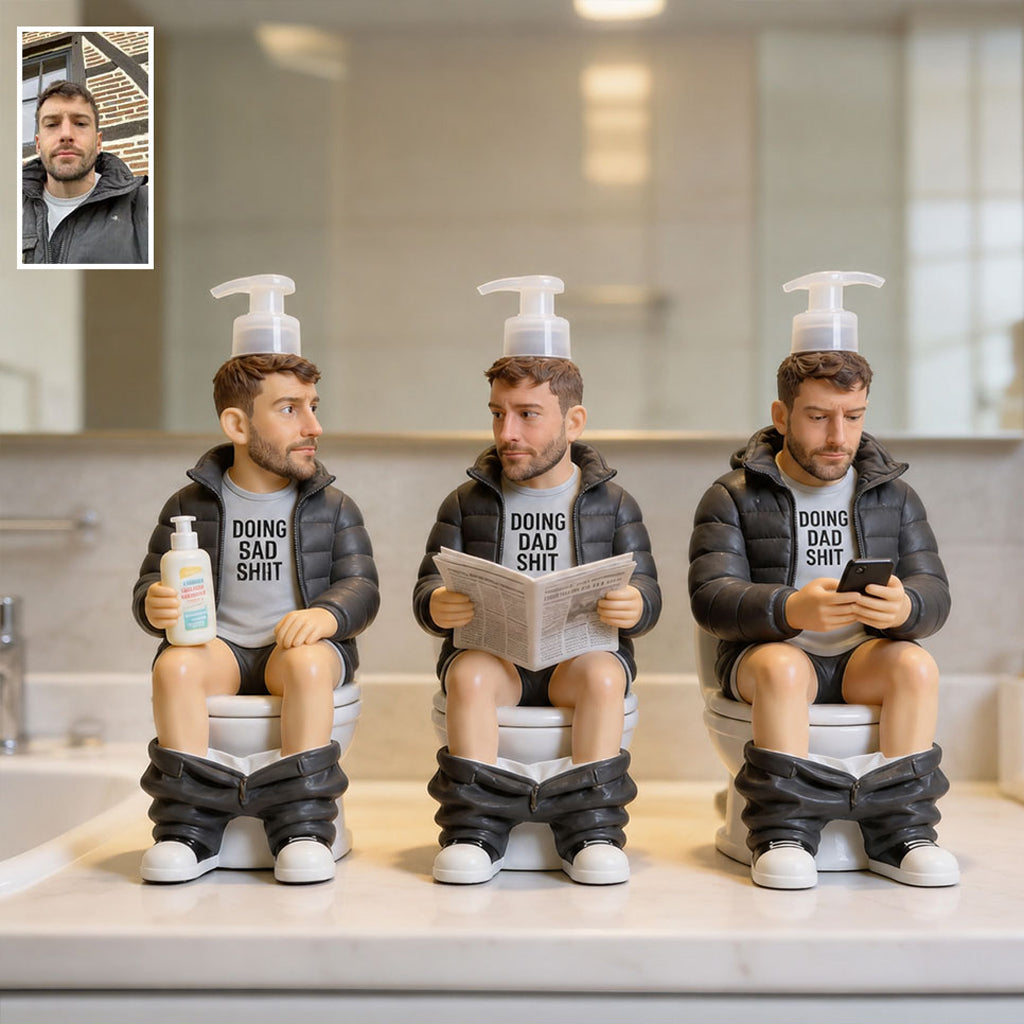Mach Dad Sh*t, Lustiges Set aus drei Badezimmer-Spendern, Vatertagsgeschenk - Personalisierter Spender
