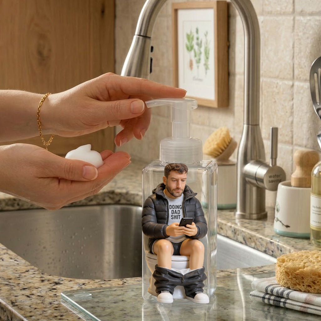 Mach Dad Sh*t, Lustiges Set aus drei Badezimmer-Spendern, Vatertagsgeschenk - Personalisierter Spender