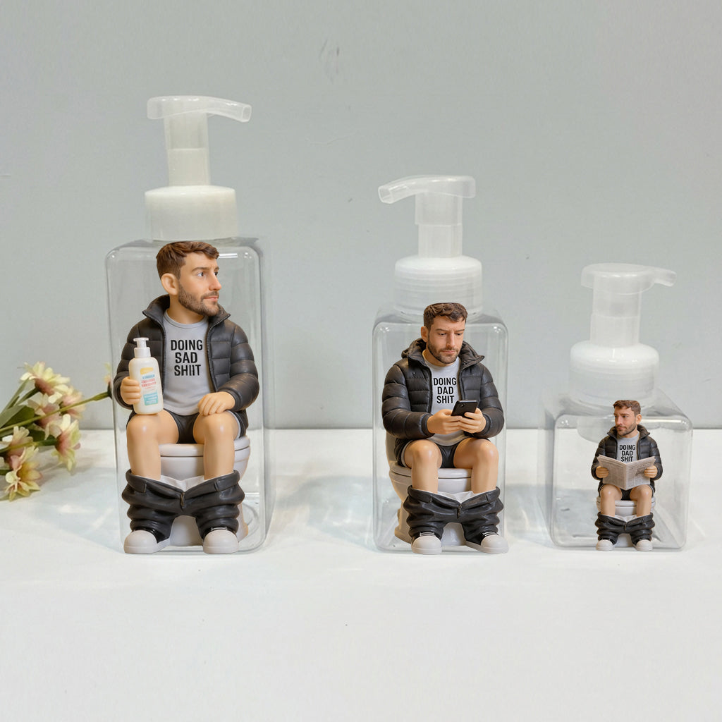 Mach Dad Sh*t, Lustiges Set aus drei Badezimmer-Spendern, Vatertagsgeschenk - Personalisierter Spender