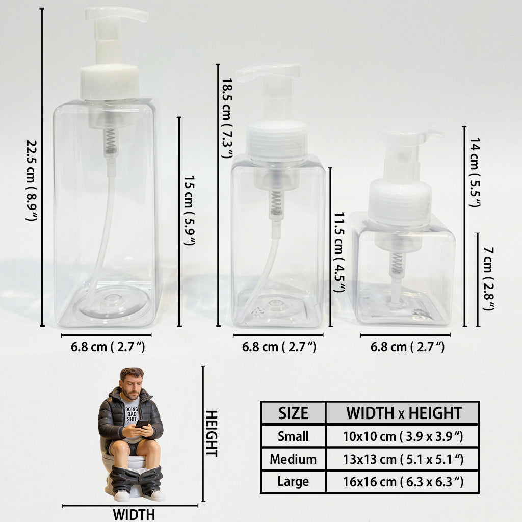 Mach Dad Sh*t, Lustiges Set aus drei Badezimmer-Spendern, Vatertagsgeschenk - Personalisierter Spender