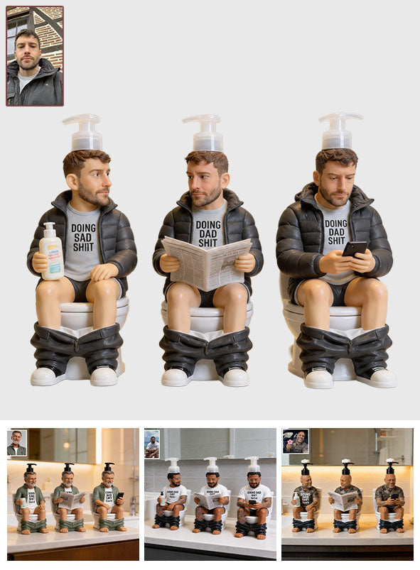 Mach Dad Sh*t, Lustiges Set aus drei Badezimmer-Spendern, Vatertagsgeschenk - Personalisierter Spender