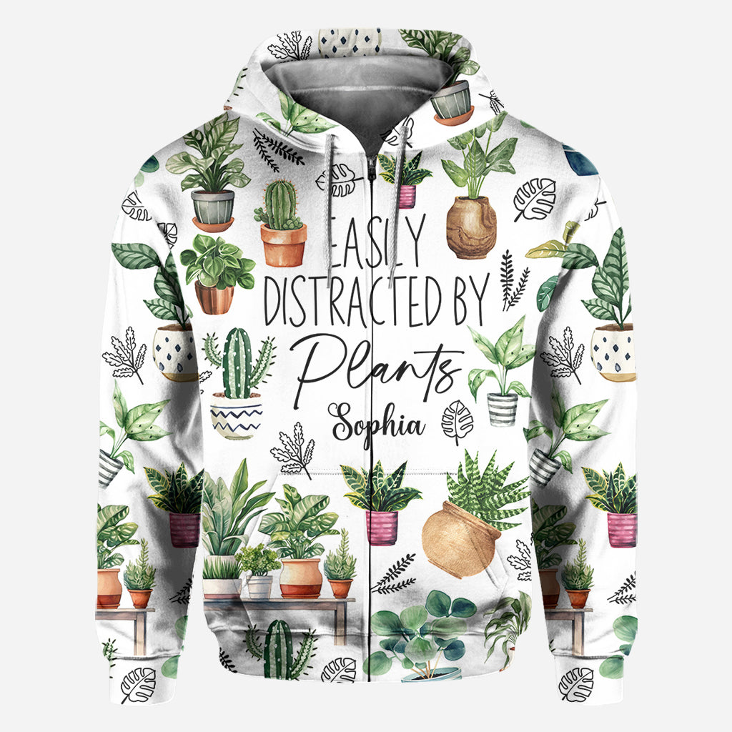 Easily Distracted By Plants - Personalized Gardening All Over Shirt