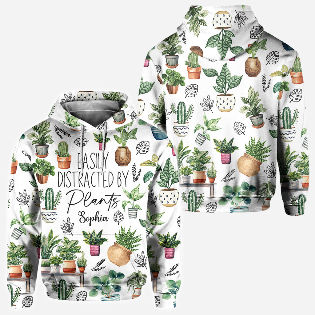 Easily Distracted By Plants - Personalized Gardening All Over Shirt