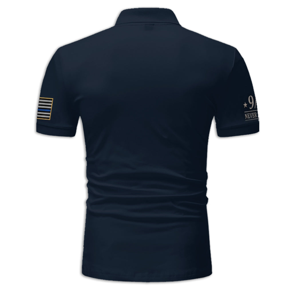 9/11 25. Jahrestag Gedenkveranstaltung - Personalisierte Polizeibeamten Polo-Shirt