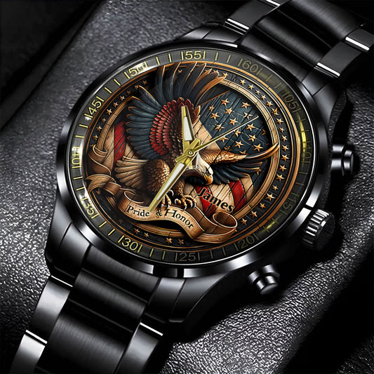 Pride & Honor - Personalized Bald Eagle Hand Watch