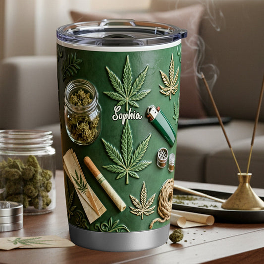 Green Magic Leaf – personalisierter Weed-Becher