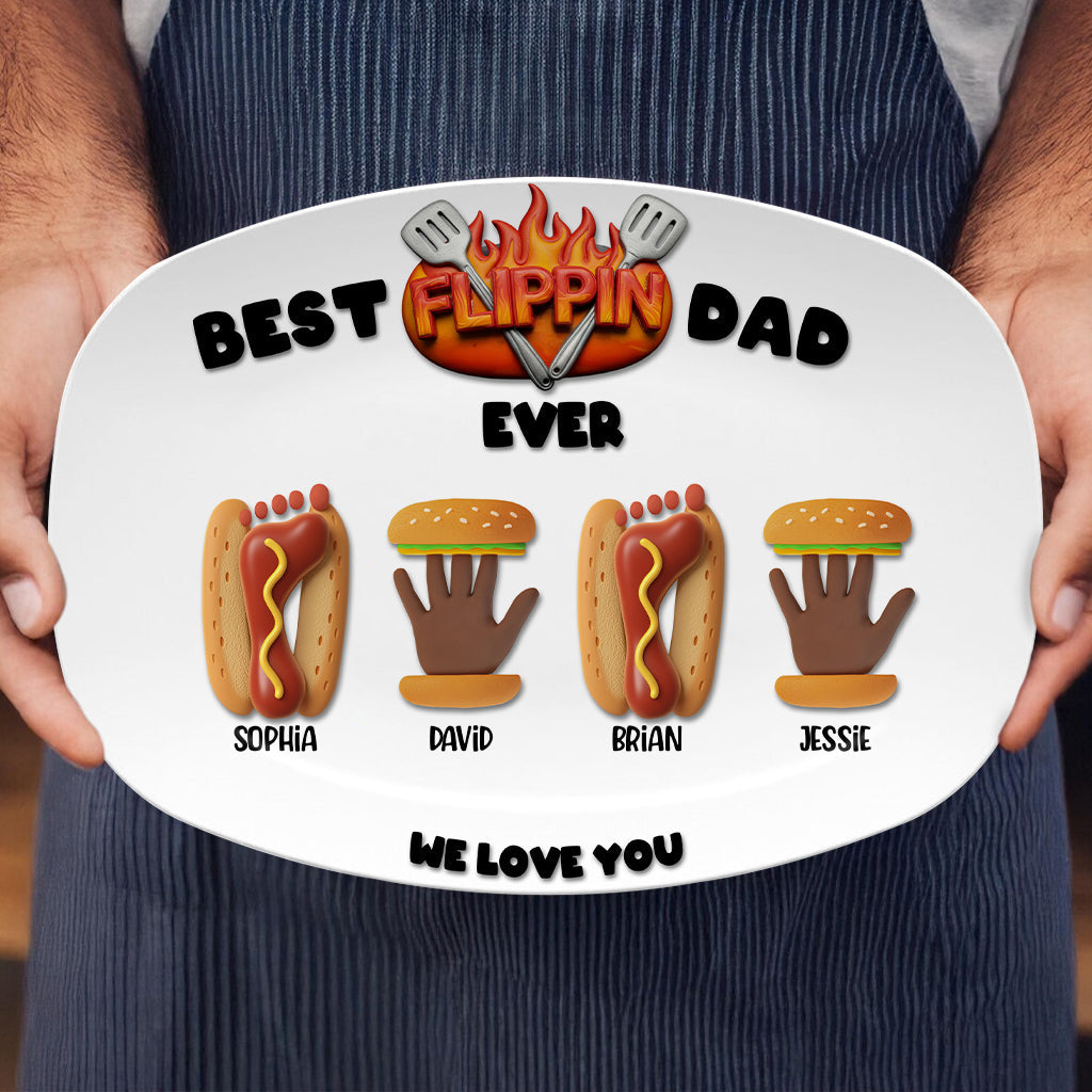 Best Flippin Dad Ever - Personalized Father Plate