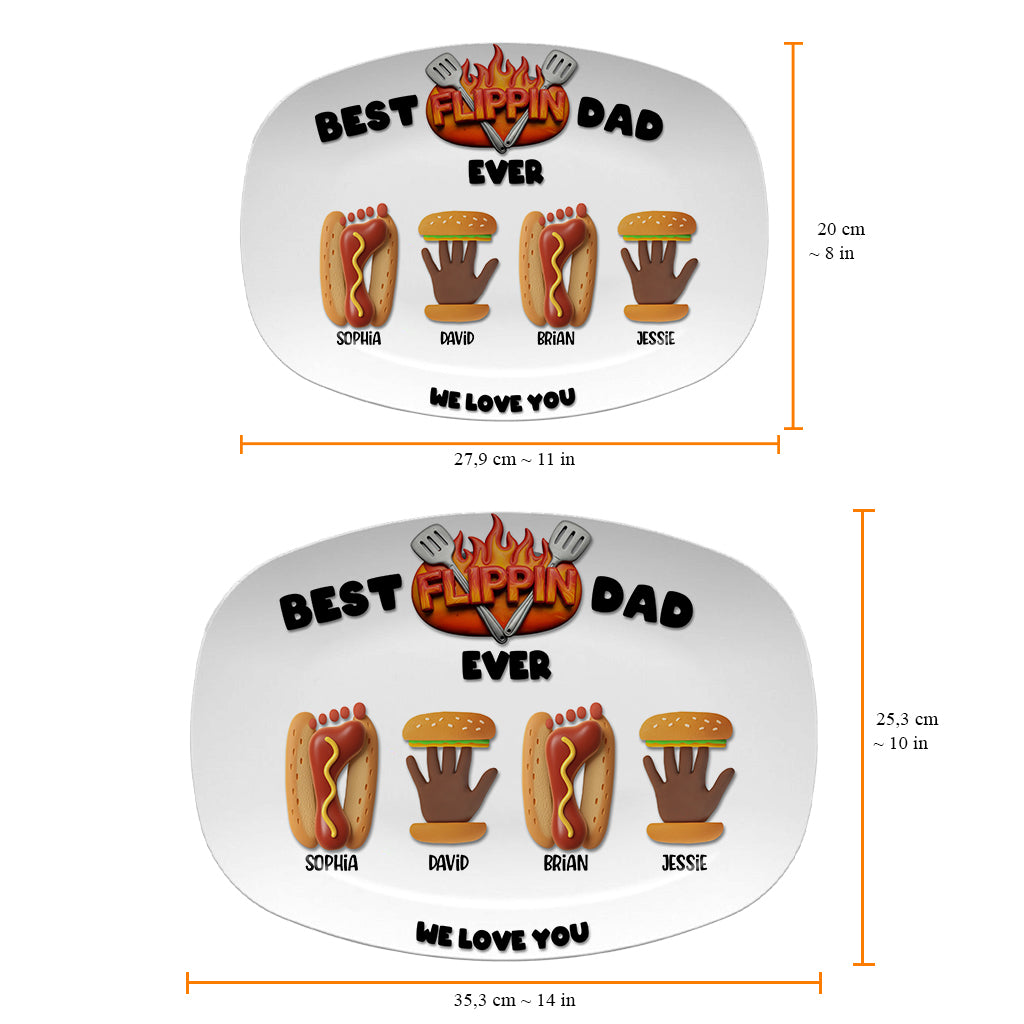 Best Flippin Dad Ever - Personalized Father Plate
