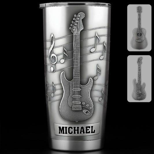 Cooler Gitarren-/Bass-Trinkbecher mit personalisierter Gitarrenform