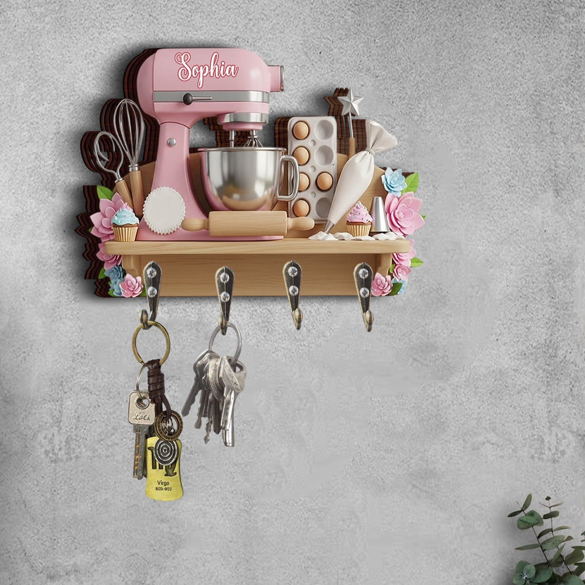 Baking Space - Personalized Baking Custom Shaped Key Rack