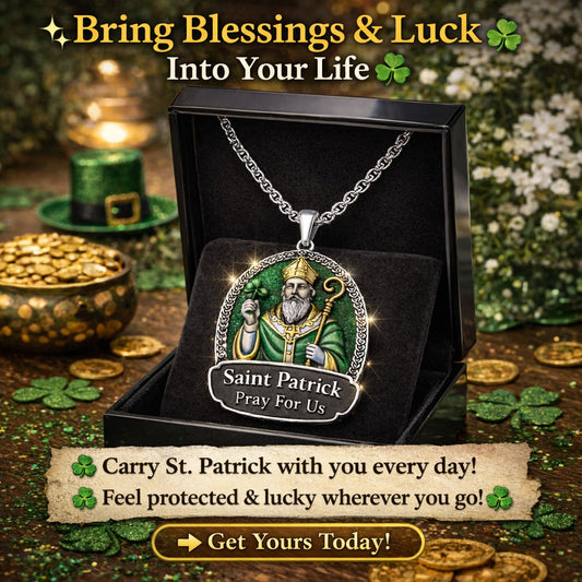 Saint Patrick Day - Saint Patrick's Day Shaped Metal Pendant Necklace