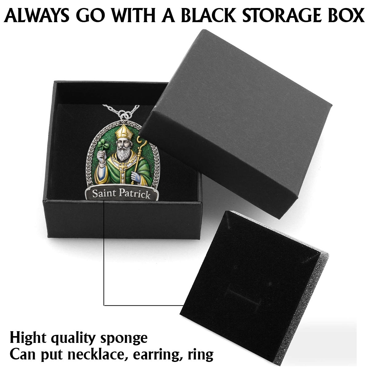 Halskette mit Anhänger aus Metall in Form des Heiligen Patrick's Day