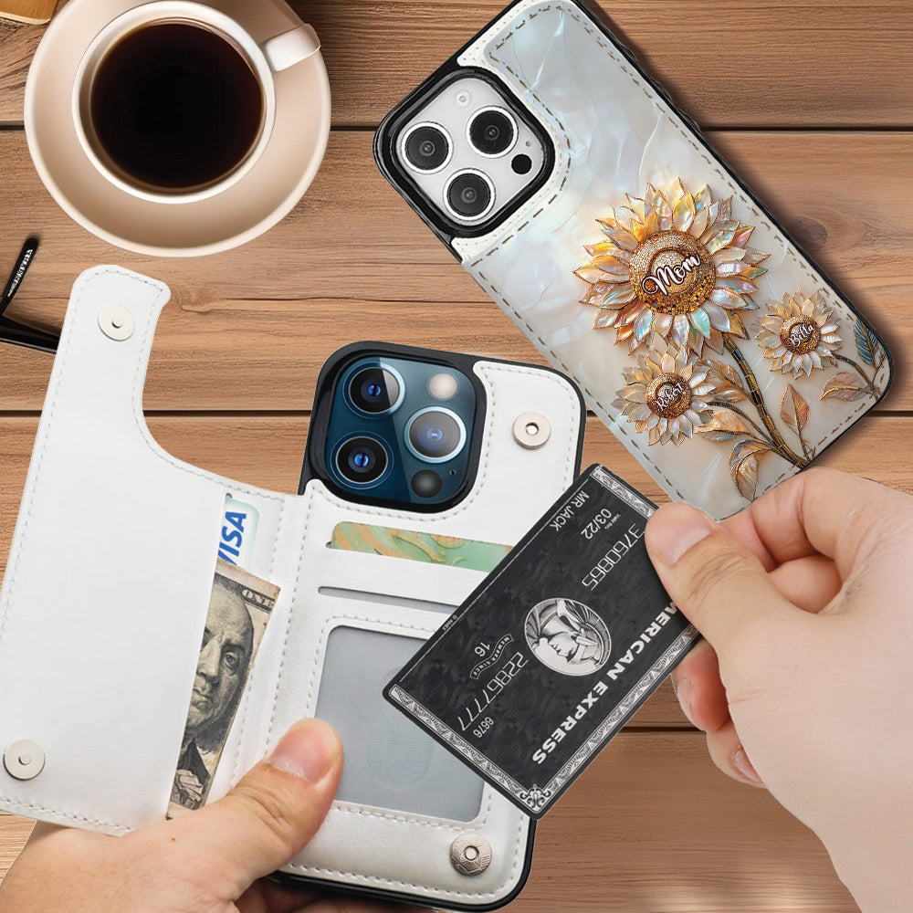 Alles Gute zum Muttertag – Personalisierte, faltbare Handyhülle mit Brieftaschenfunktion für Mütter