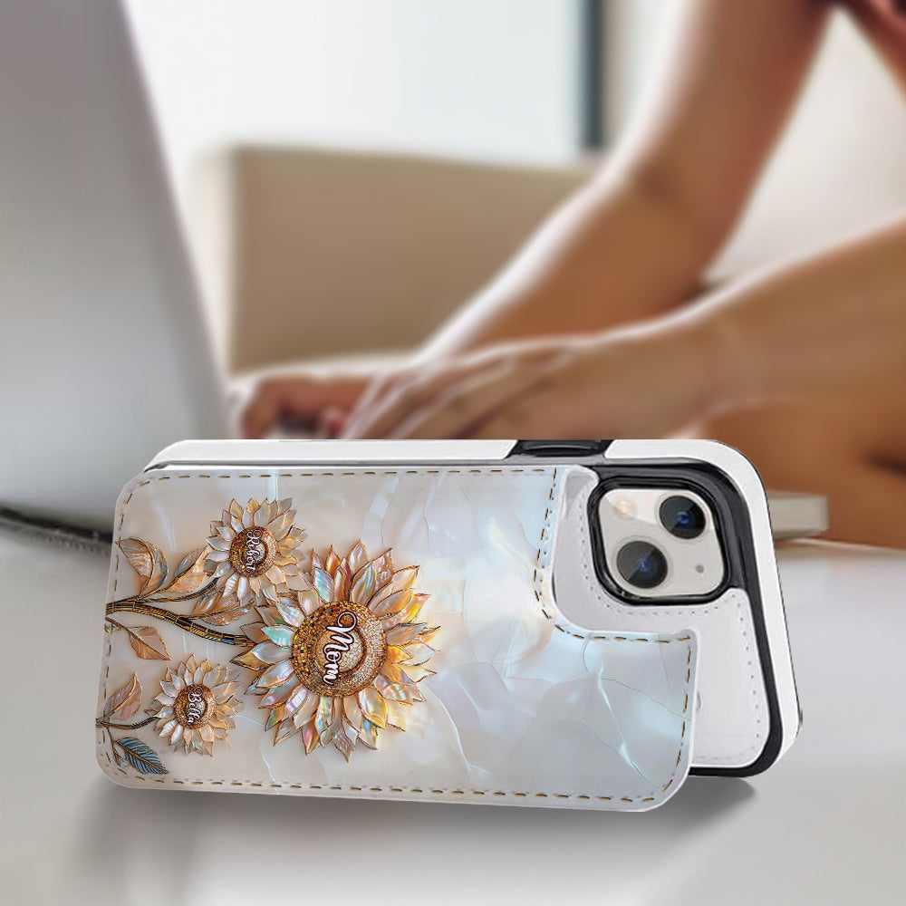 Alles Gute zum Muttertag – Personalisierte, faltbare Handyhülle mit Brieftaschenfunktion für Mütter