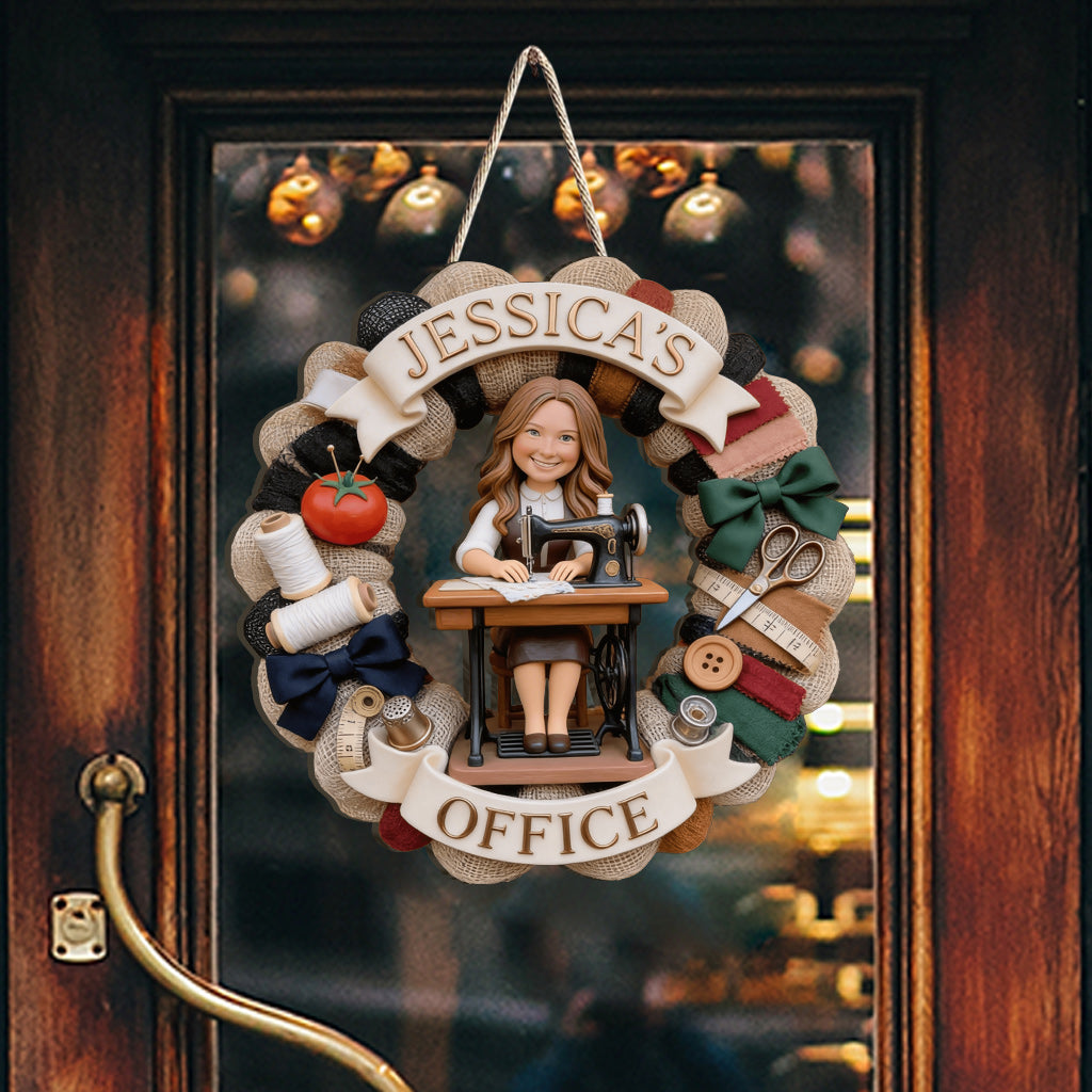 Any Photo Love Sewing - Personalized Sewing Custom Shaped Wood Sign